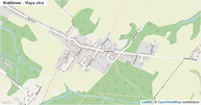 Vrablovec - mapa ulice