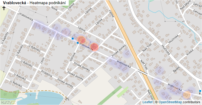 Vrablovecká - mapa podnikání