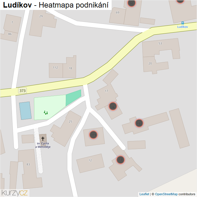 Mapa Ludíkov - Firmy v obci.