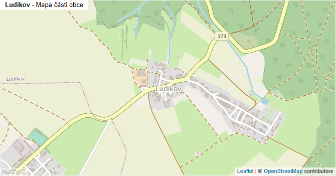 Ludíkov - mapa části obce