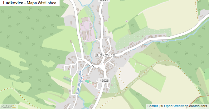 Ludkovice - mapa části obce