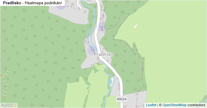 Pradlisko - mapa podnikání