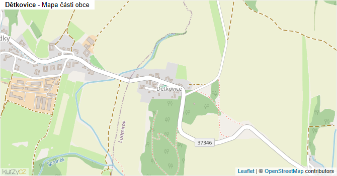 Dětkovice - mapa části obce