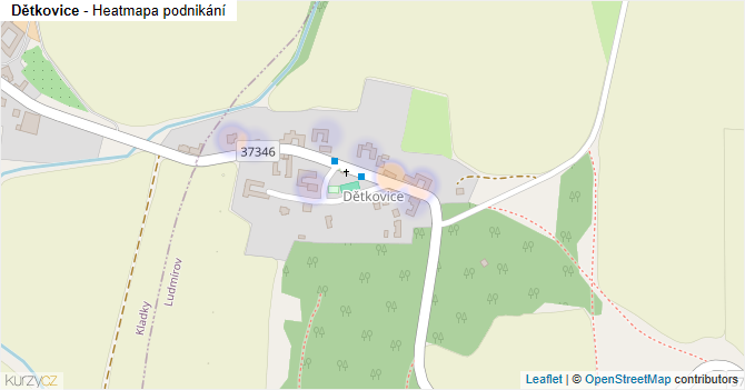 Dětkovice - mapa podnikání