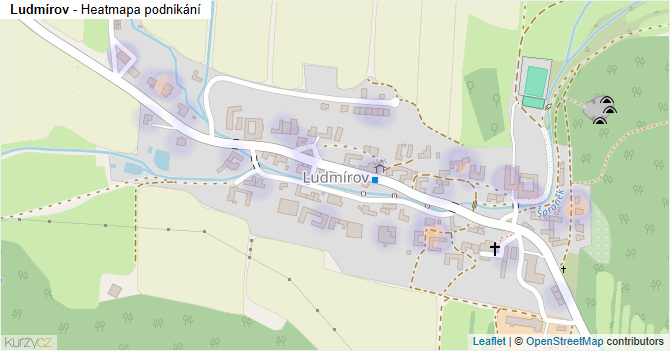 Ludmírov - mapa podnikání