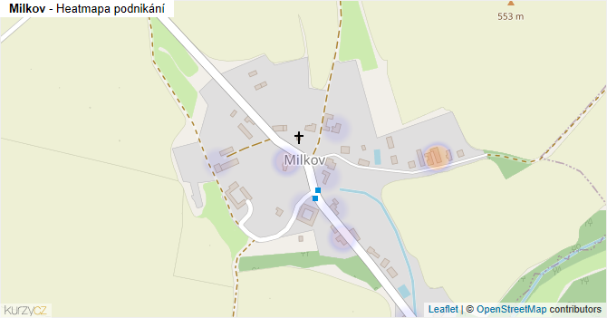 Milkov - mapa podnikání