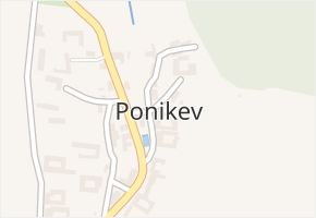 Ponikev v obci Ludmírov - mapa části obce