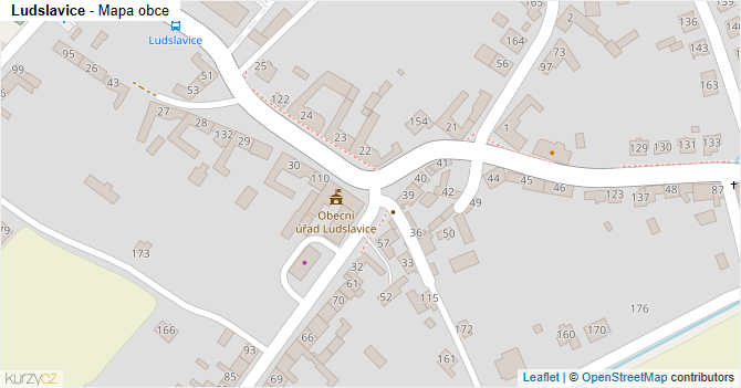 Ludslavice - mapa obce