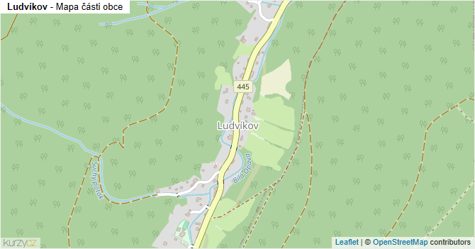 Ludvíkov - mapa části obce
