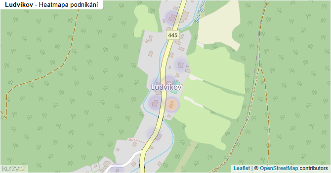 Ludvíkov - mapa podnikání