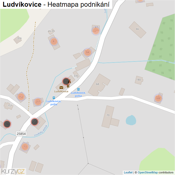 Mapa Ludvíkovice - Firmy v obci.