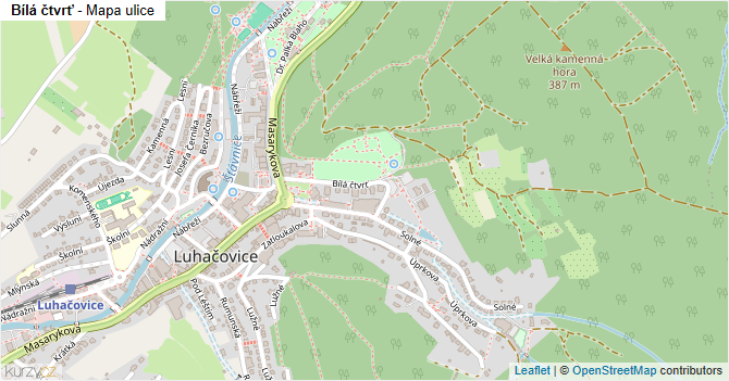 Bílá čtvrť - mapa ulice