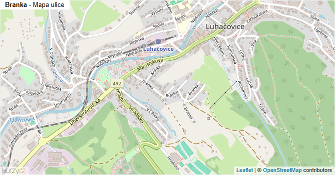 Branka - mapa ulice