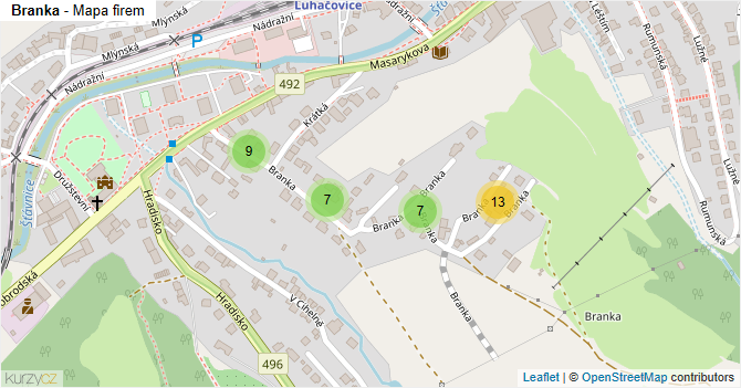 Branka - mapa firem