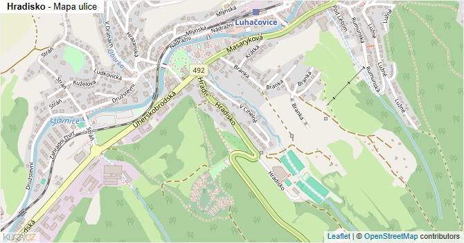 Hradisko - mapa ulice