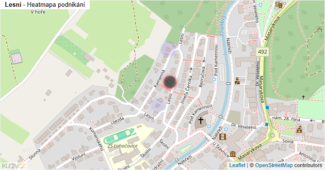 Lesní - mapa podnikání