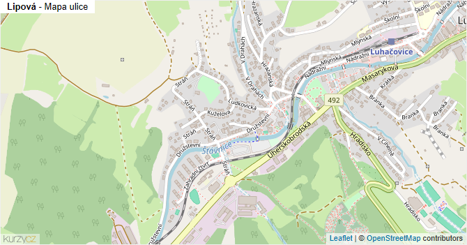 Lipová - mapa ulice