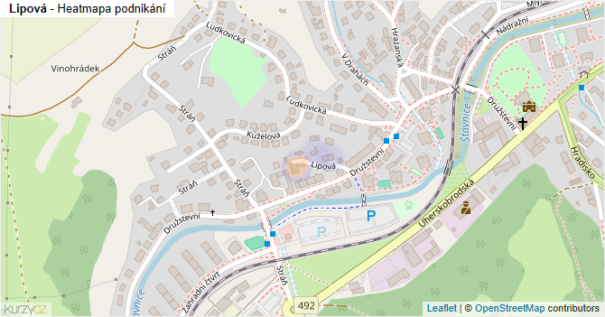 Lipová - mapa podnikání