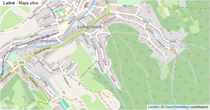 Lužné - mapa ulice
