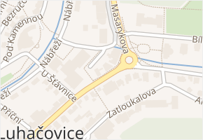 Masarykova v obci Luhačovice - mapa ulice