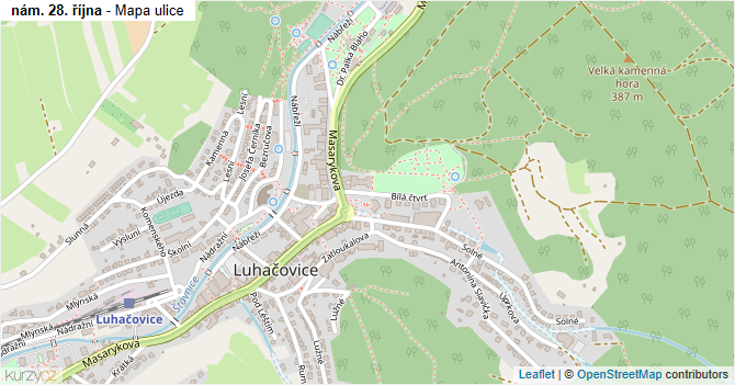 nám. 28. října - mapa ulice