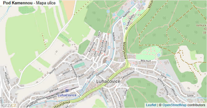 Pod Kamennou - mapa ulice