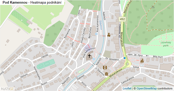 Pod Kamennou - mapa podnikání