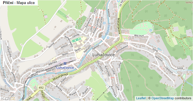 Příční - mapa ulice