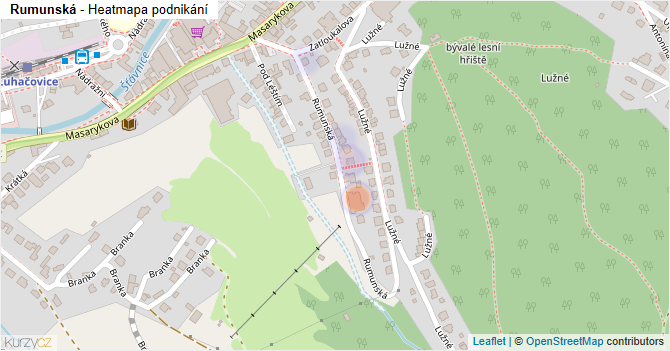 Rumunská - mapa podnikání