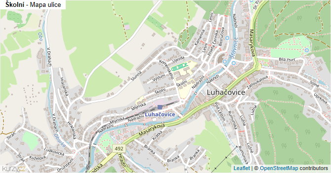 Školní - mapa ulice