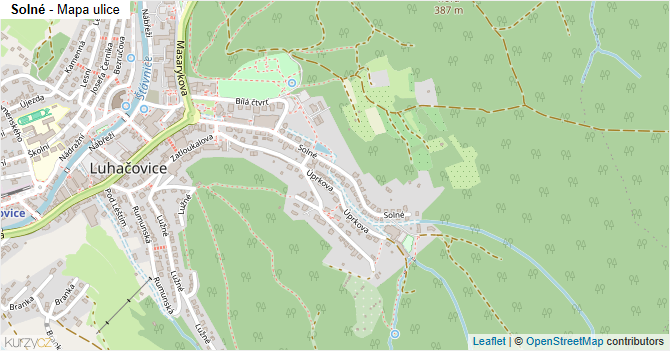 Solné - mapa ulice