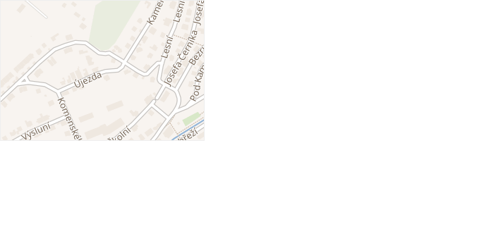 Újezda v obci Luhačovice - mapa ulice