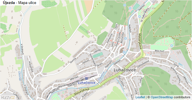Újezda - mapa ulice