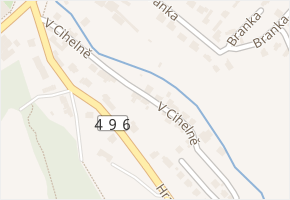 V Cihelně v obci Luhačovice - mapa ulice