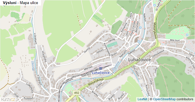 Výsluní - mapa ulice