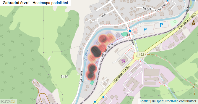 Zahradní čtvrť - mapa podnikání