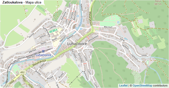 Zatloukalova - mapa ulice