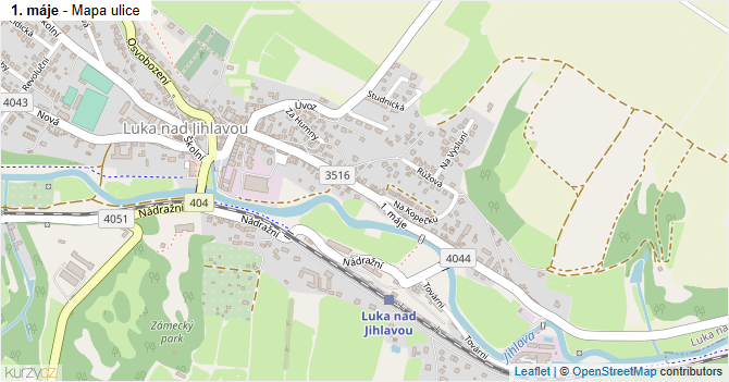 1. máje - mapa ulice