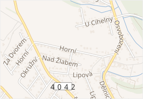 Horní v obci Luka nad Jihlavou - mapa ulice