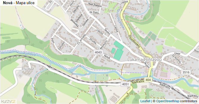 Nová - mapa ulice