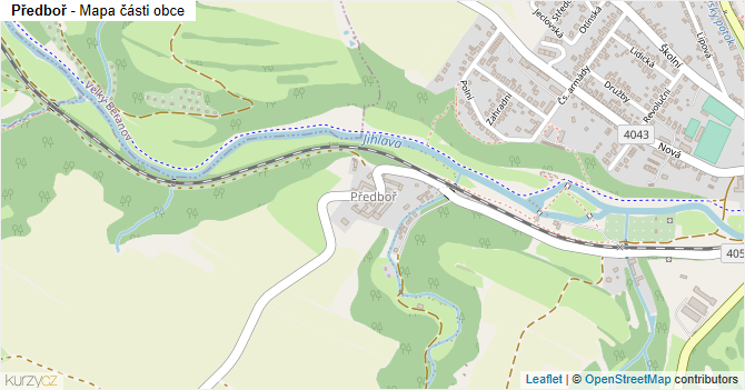 Předboř - mapa části obce