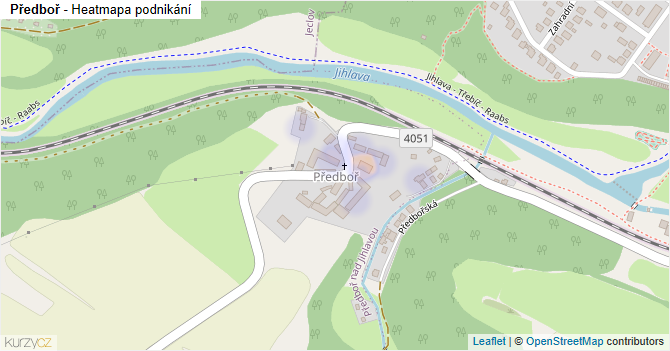 Předboř - mapa podnikání