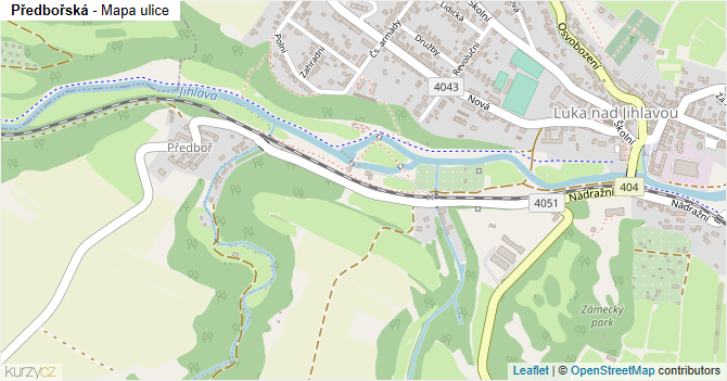 Předbořská - mapa ulice
