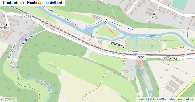 Předbořská - mapa podnikání