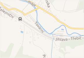 Tovární v obci Luka nad Jihlavou - mapa ulice