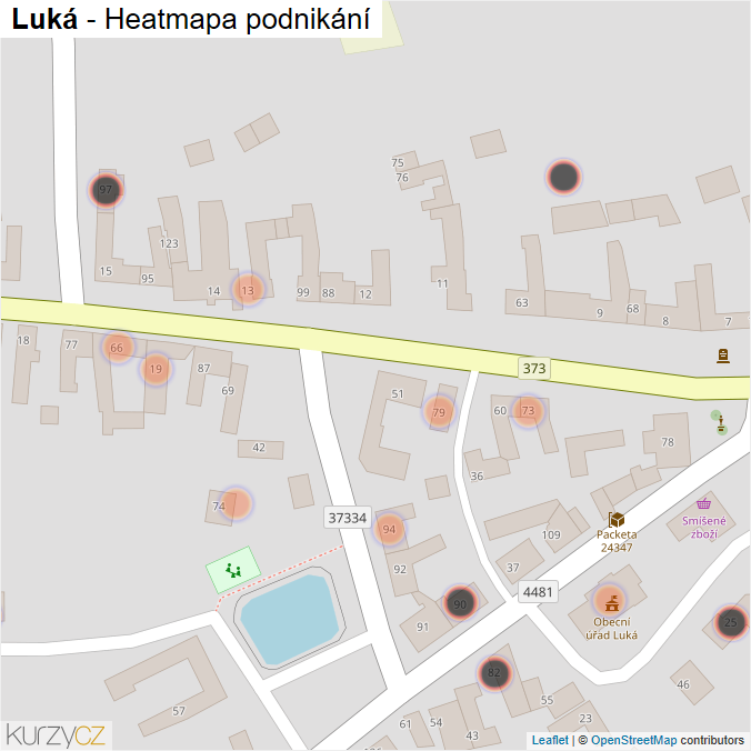 Mapa Luká - Firmy v obci.