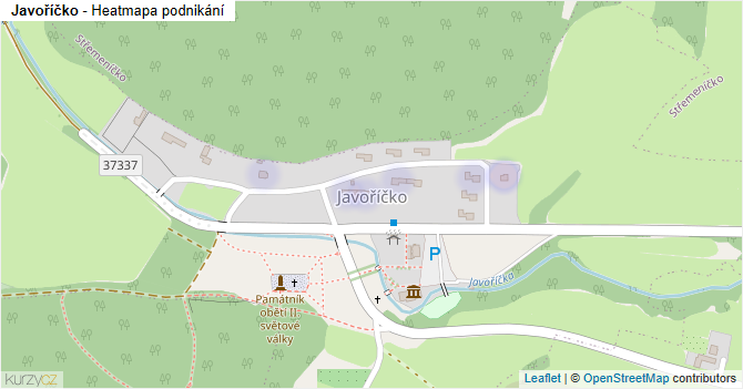 Javoříčko - mapa podnikání