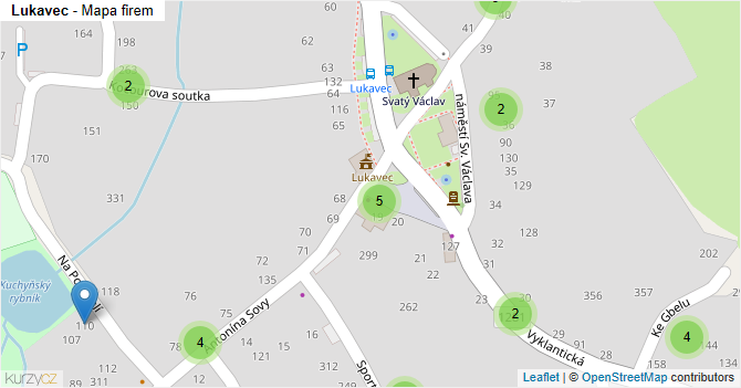 Lukavec - mapa firem