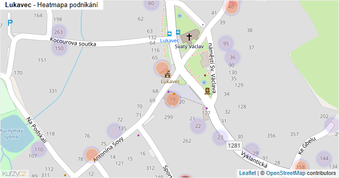 Lukavec - mapa podnikání