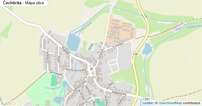Čechtická - mapa ulice